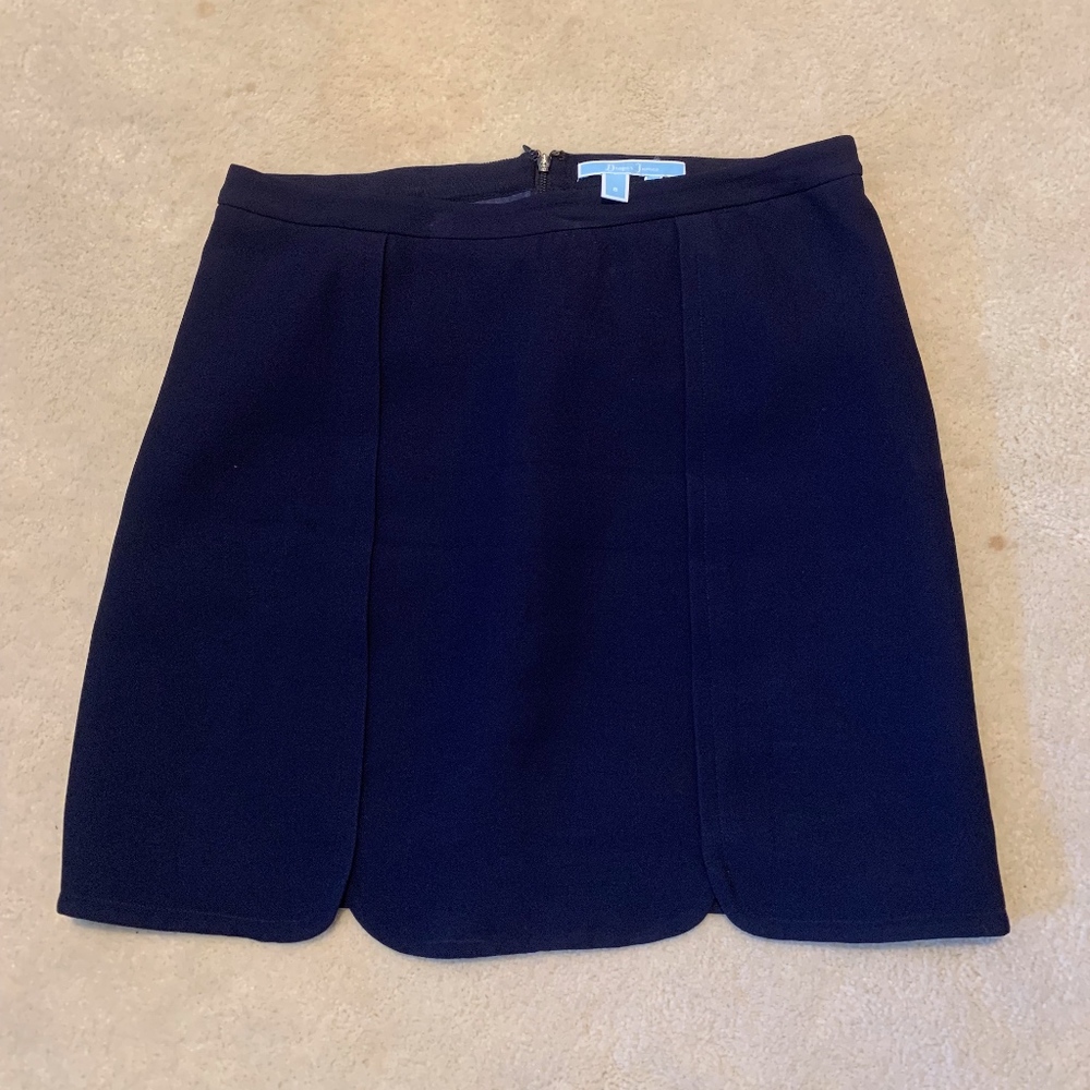 Draper James Navy Tulip Hem Mini Skirt